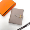 HERMES Bearn Compact Wallet Gris Asphalte Rose Gold Hw