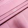 HERMES 5P Pink Matte Alligator Bearn Soufflet Wallet *New