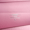 HERMES 5P Pink Matte Alligator Bearn Soufflet Wallet *New