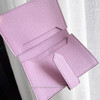 HERMES Bearn Card Holder Mauve Sylvestre Chèvre *New