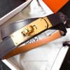HERMES Kelly Belt Ebene Vache Hunter GHW K *New