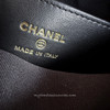 CHANEL 23B Black Caviar Mini Round Clutch
