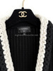 CHANEL 22C Knit Cardigan Black/ Ecru 36