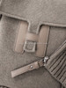HERMES 2025 H Pocket Wool Knit Jacket 36 Gris Etoupe *New HERMES 2025 H Pocket Wool Knit Jacket 36 Gris Etoupe *New