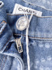 CHANEL 25P Pearl Print Jeans 34 *New CHANEL 25P Pearl Print Jeans 34 *New
