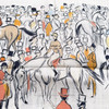 HERMES 2025 'Paddock' Cashmere/ Silk Shawl 140 Naturel *New HERMES 2025 'Paddock' Cashmere/ Silk Shawl 140 Naturel *New