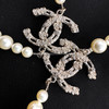 CHANEL Camélia CC Logo Long Pearl Necklace *New