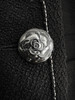 CHANEL 15K Runway Little Black Jacket Camélia Buttons