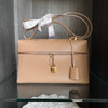 LORO PIANA Extra Bag L27 Cream Bignet/ Sun Gold Hw *New