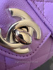 CHANEL Small Purple Heart Bag/ Clutch with Chain *New