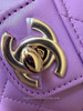 CHANEL Small Purple Heart Bag/ Clutch with Chain *New