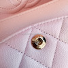 CHANEL 22S Rose Clair Caviar Small Classic Flap Lt Gold Hw *New