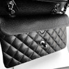 CHANEL Black Caviar Small Classic Flap Bag SHW *New