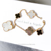 VAN CLEEF & ARPELS  Magic Alhambra Bracelet  White/ Grey MOP/ Onx/ YG