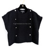 CHANEL 21S Short Sleeve Black Tweed Jacket 38