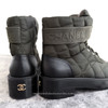 CHANEL Khaki Green Combat Boots 39 *New