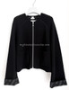 HERMES Reversible Knit Jacket Noir 38