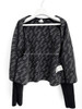 HERMES Reversible Knit Jacket Noir 38