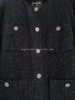 CHANEL 21B Navy Tweed Jacket CC Buttons 36