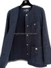 CHANEL 21B Navy Tweed Jacket CC Buttons 36