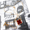 VAN CLEEF & ARPELS Carnelian YG Vintage Alhambra Pendant/ Necklace