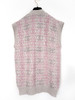 CHANEL 22K CC Logo Cashmere Vest Beige/ Pink