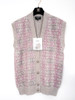 CHANEL 22K CC Logo Cashmere Vest Beige/ Pink