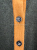 CHANEL 21K Two Tone Cashmere Cardigan Khaki/ Lt Orange 36