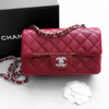 CHANEL 18B Raspberry Red Caviar Mini Rectangle *New