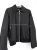 HERMES Deerskin Leather Short Jacket