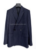 CELINE Striped Wool Blazer Jacket Navy/ White 36