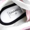 CHANEL Pink Suede CC Logo Sneakers 37 *New