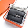 HERMES Verrou Chaine Mini Chèvre Noir PHW