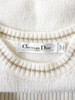 DIOR 2025 Cruise Ecru/ Gold Short Sleeve Sweater 34