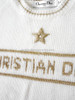 DIOR 2025 Cruise Ecru/ Gold Short Sleeve Sweater 34