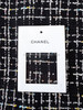 CHANEL 19S Black/ Multicolour Tweed Skirt Side Slit 34