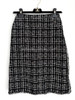 CHANEL 19S Black/ Multicolour Tweed Skirt Side Slit 34