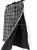 CHANEL 19S Black/ Multicolour Tweed Skirt Side Slit 34
