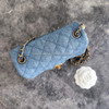 CHANEL Denim Pearl Crush Square Mini GHW *New