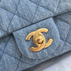 CHANEL Denim Pearl Crush Square Mini GHW *New