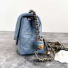 CHANEL Denim Pearl Crush Square Mini GHW *New