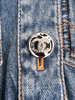 CHANEL 24P Denim Jacket CC Heart Pockets 40 *New