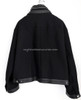 HERMES Aviateur Jacket with Leather Trim & Fur Collar