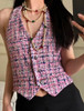 CHANEL 23P Pink Tweed Halter Top *New