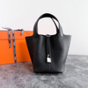 HERMES Picotin 18 Noir Clemence PHW K *New