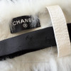 CHANEL 25N Coco Neige Shearling Fur Collar Ecru/ Black *New