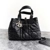 DIOR 2025 Medium Toujours Bag Black Macrocannage