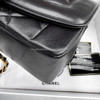CHANEL Black Lambskin Medium Diana Flap Bag GHW #343xxxx