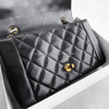 CHANEL Black Lambskin Medium Diana Flap Bag GHW #343xxxx