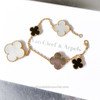 VAN CLEEF & ARPELS  Magic Alhambra Bracelet  White/ Grey MOP/ Onx/ YG